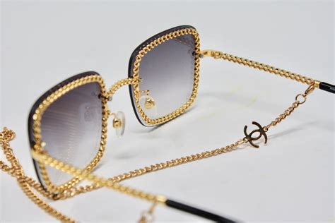 chanel eyeglasses with chain.